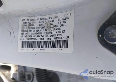 2015 Honda Accord Sport z USA, uszkodzony, nr VIN 1HGCR2F56FA068454